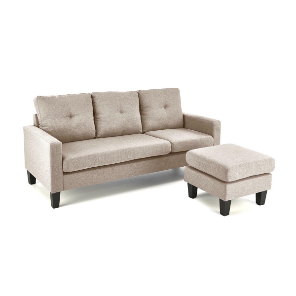 Sofa GERSON z podnóżkiem beżowy - Halmar