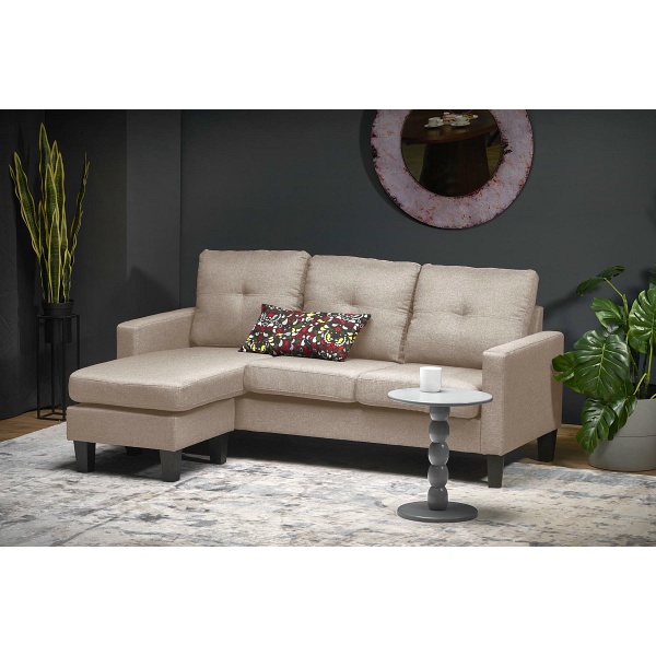 Sofa GERSON z podnóżkiem beżowy - Halmar