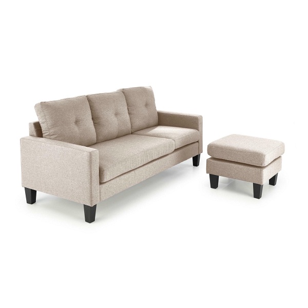 Sofa GERSON z podnóżkiem beżowy - Halmar