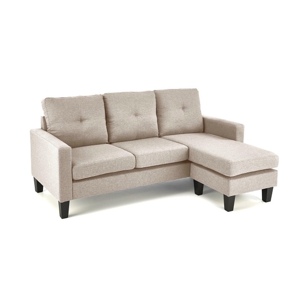 Sofa GERSON z podnóżkiem beżowy - Halmar