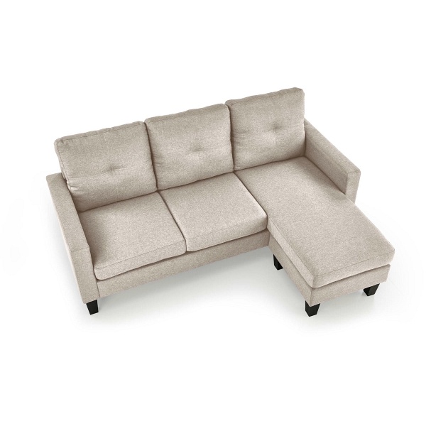 Sofa GERSON z podnóżkiem beżowy - Halmar