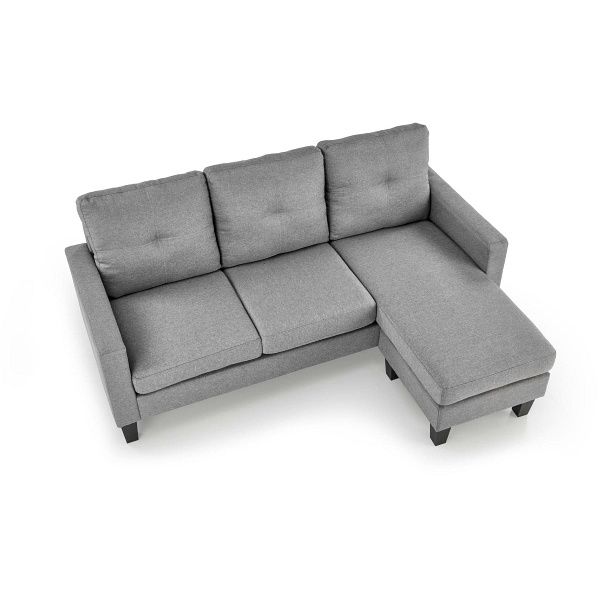 Sofa GERSON z podnóżkiem popielaty - Halmar
