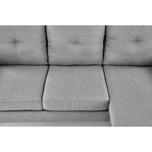 Sofa GERSON z podnóżkiem popielaty - Halmar