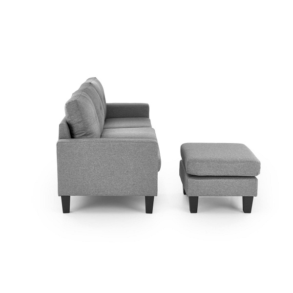Sofa GERSON z podnóżkiem popielaty - Halmar