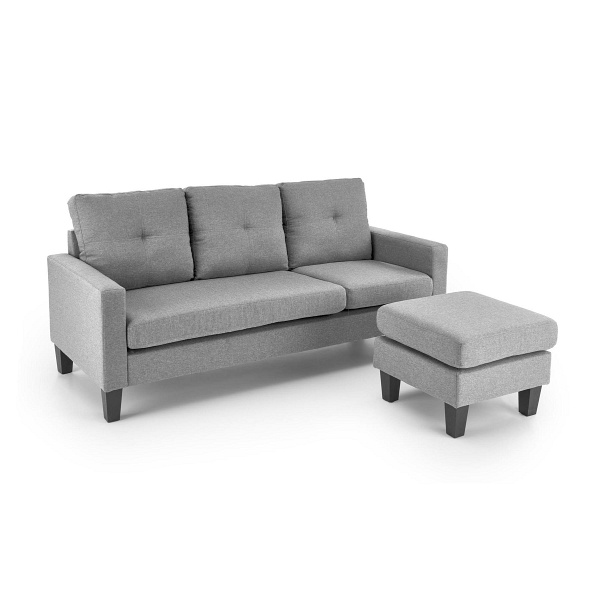 Sofa GERSON z podnóżkiem popielaty - Halmar