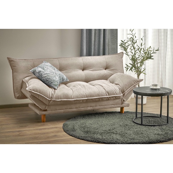 Sofa PILLOW rozkładana, beżowy - Halmar