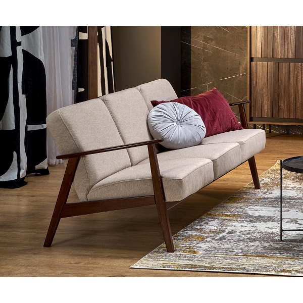 Sofa MILANO 3S - beżowy tap. Castel 15 - Halmar