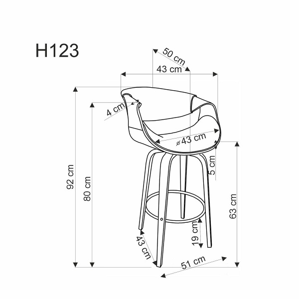 Hoker H123 popielaty / orzechowy - Halmar