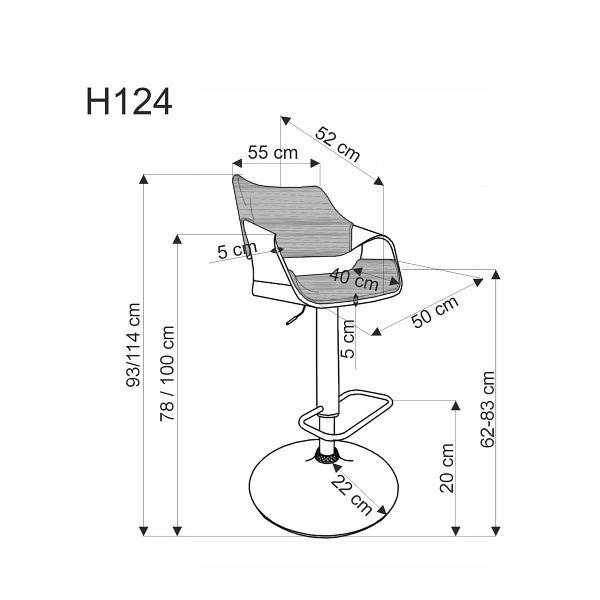 Hoker H124 czarny / orzechowy - Halmar