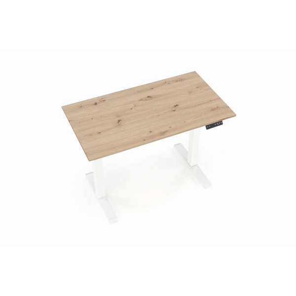 Biurko B53 z funkcją regulacji wysokości, dąb artisan / biały - Halmar