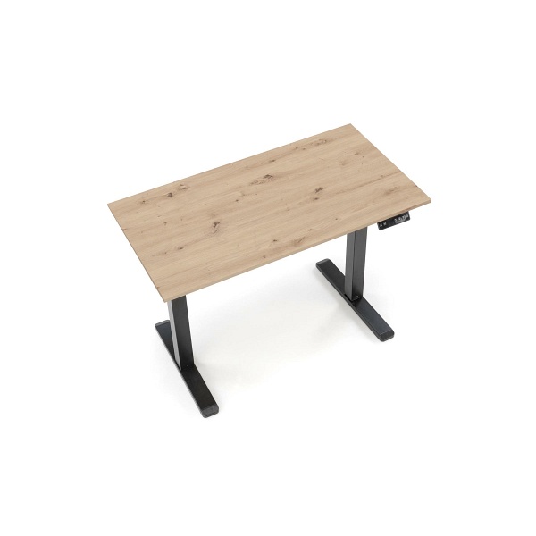 Biurko B53 z funkcją regulacji wysokości, dąb artisan / czarny - Halmar