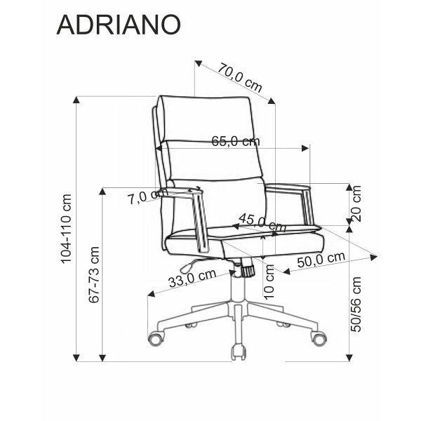 Fotel ADRIANO obrotowy beżowy - Halmar