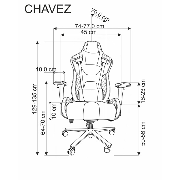 Fotel CHAVEZ gabinetowy czarny - Halmar