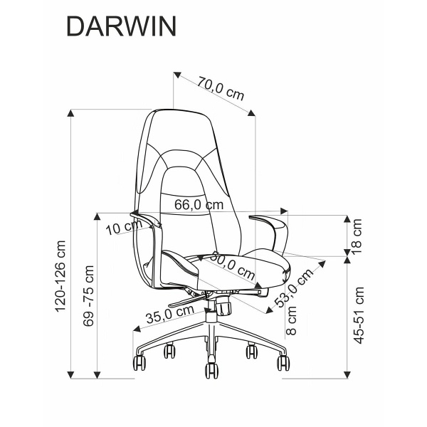Fotel DARWIN gabinetowy cappuccino - Halmar