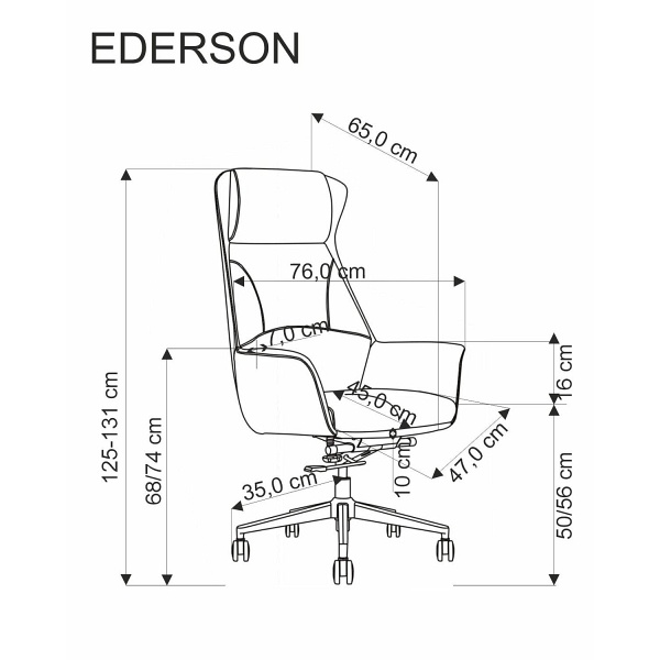 Fotel EDERSON gabinetowy cappuccino - Halmar