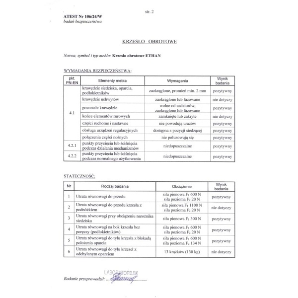 Fotel ETHAN gabinetowy popielaty - Halmar
