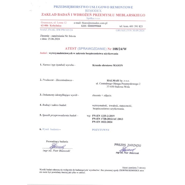 Fotel MASON gabinetowy czarny - Halmar