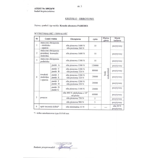 Fotel PAREDES gabinetowy czarny ) - Halmar