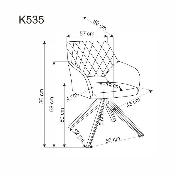 Krzesło K535 popielaty - Halmar