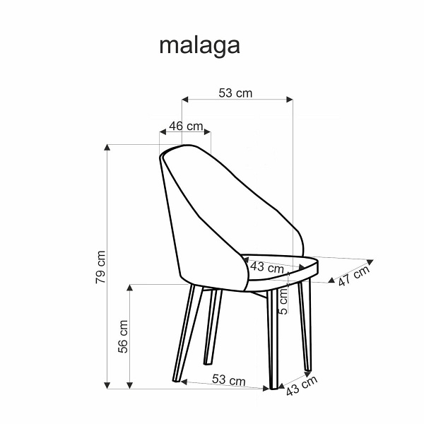 Krzesło MALAGA popiel / tap: MAVEL 14 / STELAR 92 - Halmar