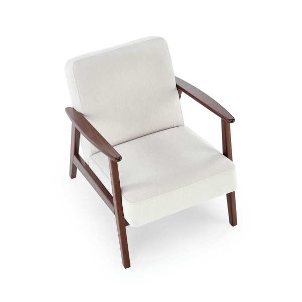 Fotel MILANO 1S - jasny beżowy tap. Castel 04 - Halmar