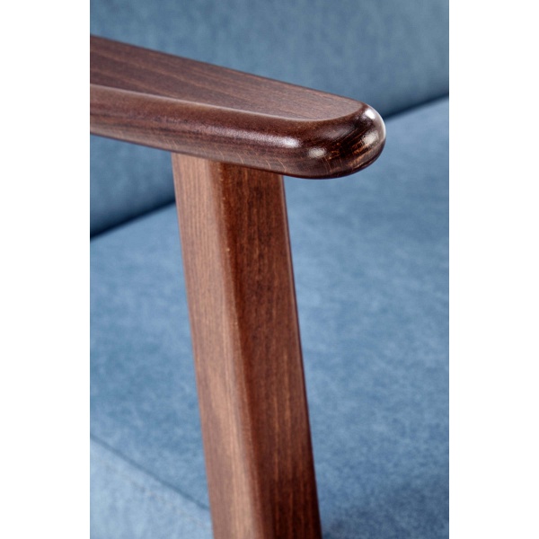 Fotel MILANO 1S - niebieski tap. Castel 74 - Halmar