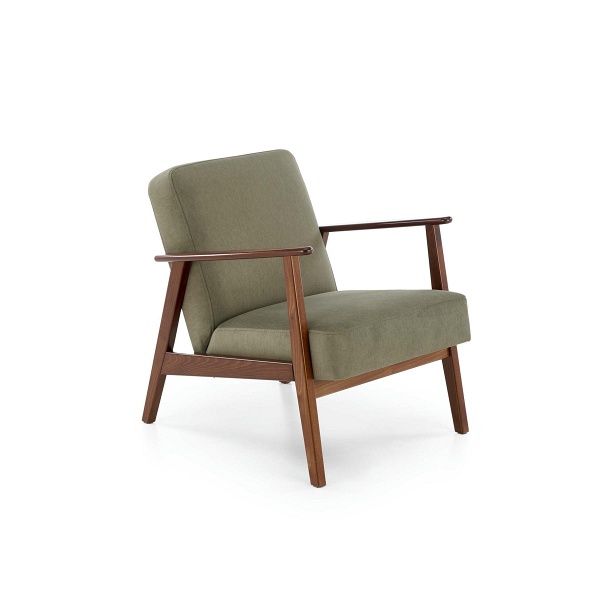 Fotel MILANO 1S - oliwkowy tap. Castel 39 - Halmar