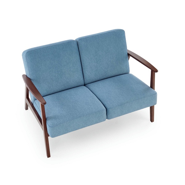 Sofa MILANO 2S - niebieski tap. Castel 74 - Halmar