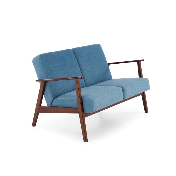 Sofa MILANO 2S - niebieski tap. Castel 74 - Halmar