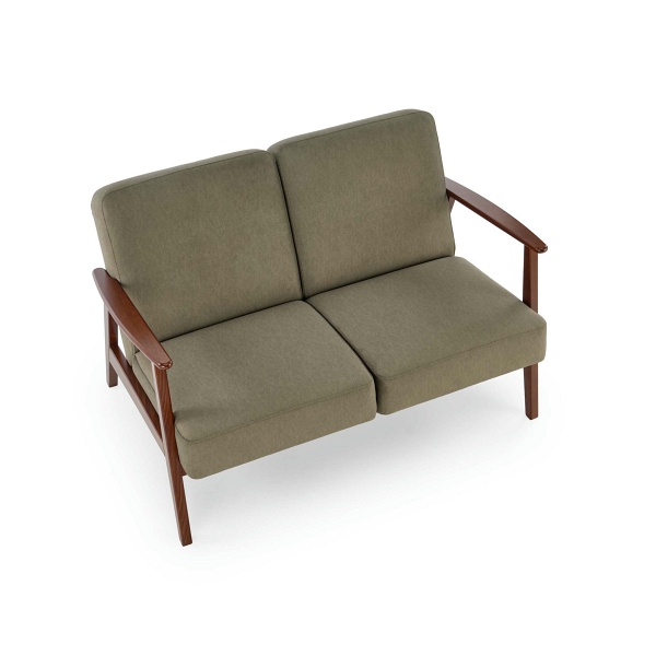 Sofa MILANO 2S - oliwkowy tap. Castel 39 - Halmar