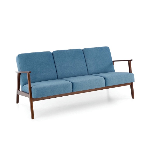 Sofa MILANO 3S - niebieski tap. Castel 74 - Halmar