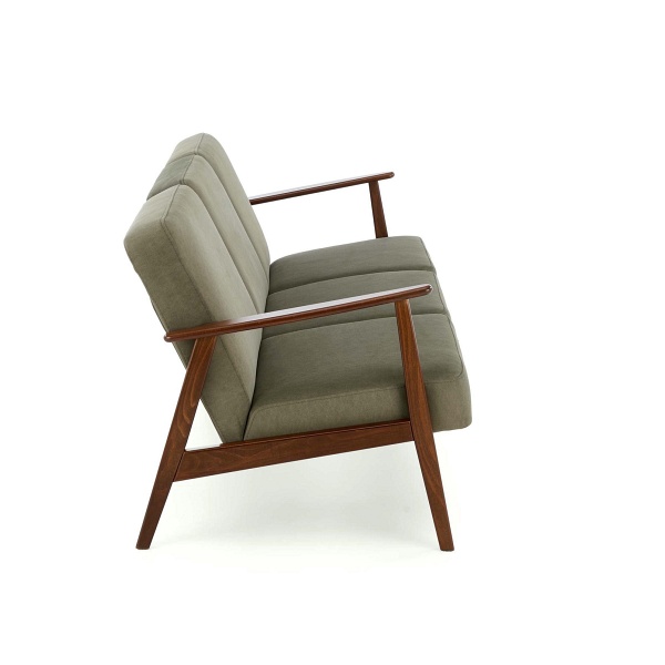 Sofa MILANO 3S - oliwkowy tap. Castel 39 - Halmar