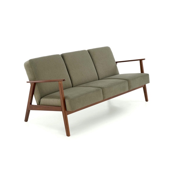 Sofa MILANO 3S - oliwkowy tap. Castel 39 - Halmar