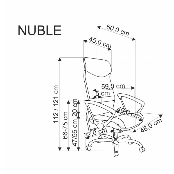 Fotel NUBLE obrotowy czarny - Halmar