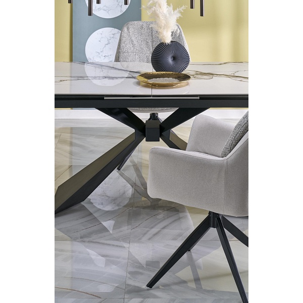 Stół LUCIANO rozkładany, blat: biały marmur - Halmar