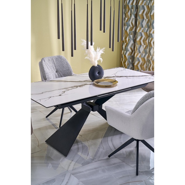 Stół LUCIANO rozkładany, blat: biały marmur - Halmar