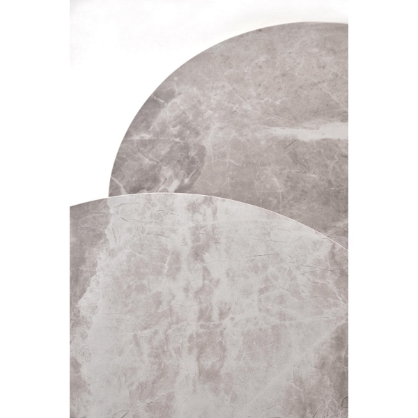 ITAKA zestaw 2 ław, popielaty marmur / grafitowy - Halmar