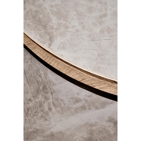 ITAKA zestaw 2 ław, popielaty marmur / grafitowy - Halmar