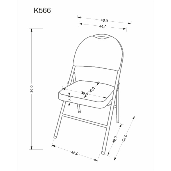 Krzesło K566 składane, czarny - Halmar