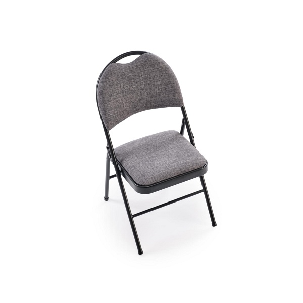Krzesło K566 składane, czarny / popiel - Halmar