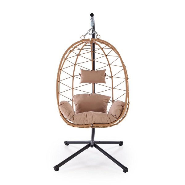 Fotel SNAKE ogrodowy, naturalny / beżowy - Halmar