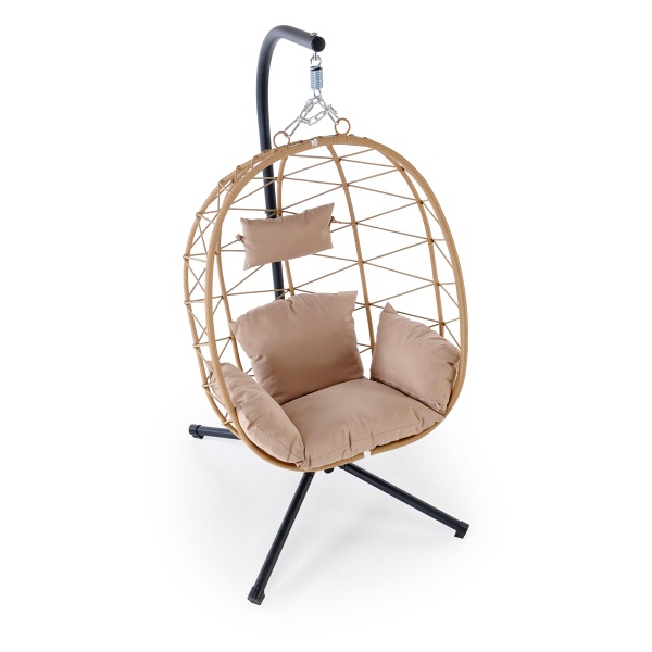 Fotel SNAKE ogrodowy, naturalny / beżowy - Halmar