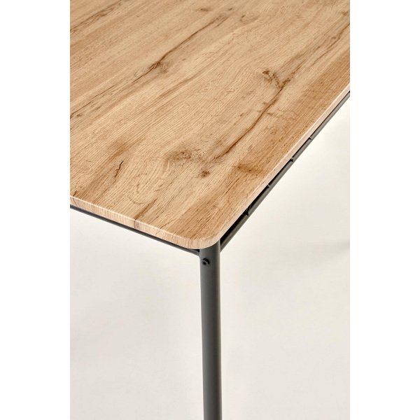 Stół FAUST 3 zestaw + 4 krzesła dąb naturalny / czarny - Halmar