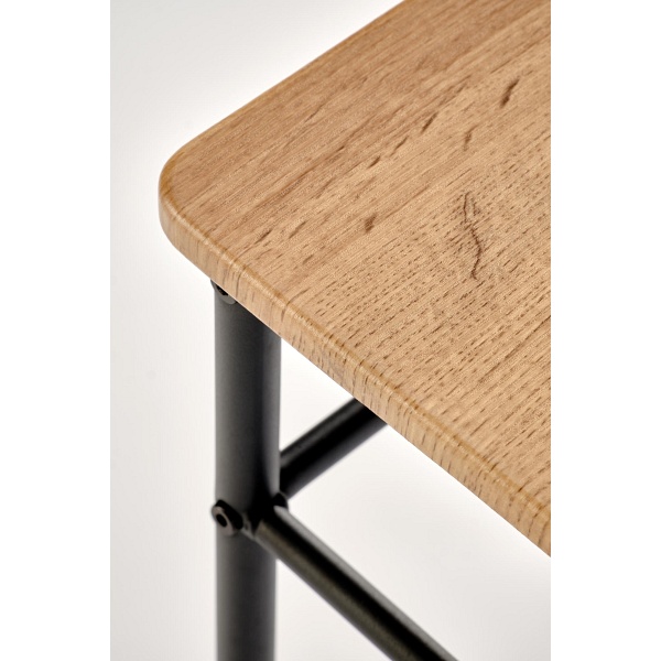 Stół FAUST 3 zestaw + 4 krzesła dąb naturalny / czarny - Halmar