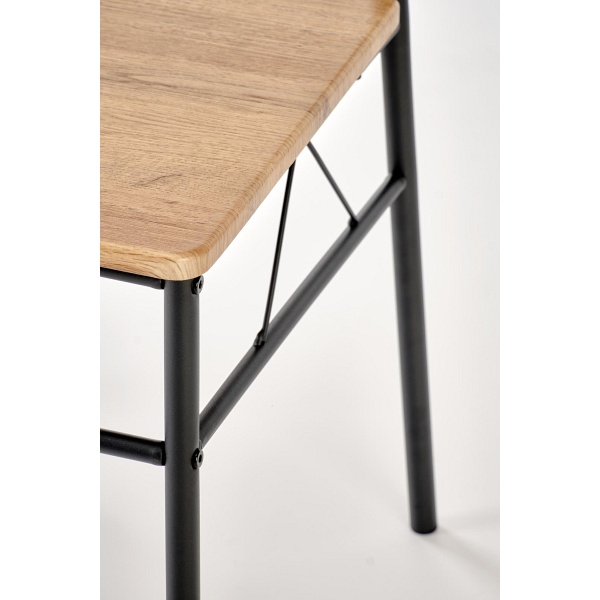 Stół FAUST 3 zestaw + 4 krzesła dąb naturalny / czarny - Halmar