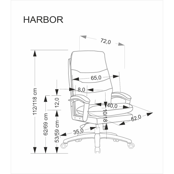 Fotel HARBOR gabinetowy beżowy - Halmar