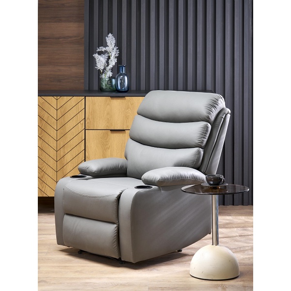 Fotel PERUS wypoczynkowy popielaty - Halmar