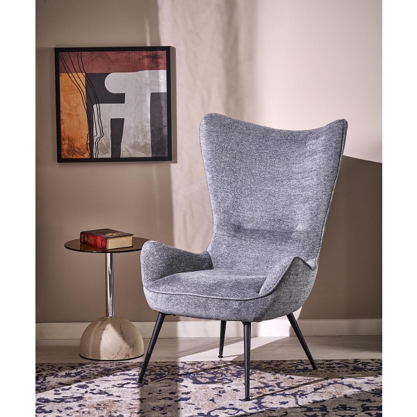 Fotel JUKON wypoczynkowy popielaty - Halmar