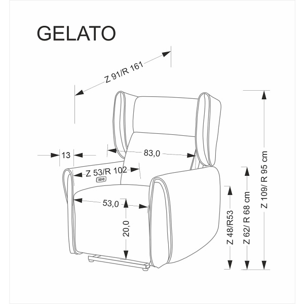 Fotel GELATO wypoczynkowy beżowy - Halmar