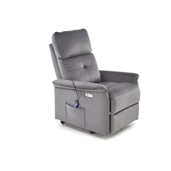 Fotel SEMIR 2 wypoczynkowy popielaty - Halmar